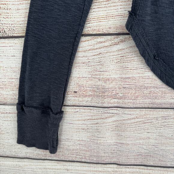 We the Free People Embroidered Henley Thermal Shirt Womens Small Blue Red Green - Picture 5 of 12